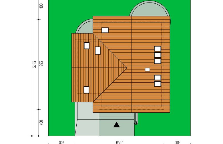 Projekt domu wielorodzinnego Anita - Usytuowanie - wersja lustrzana