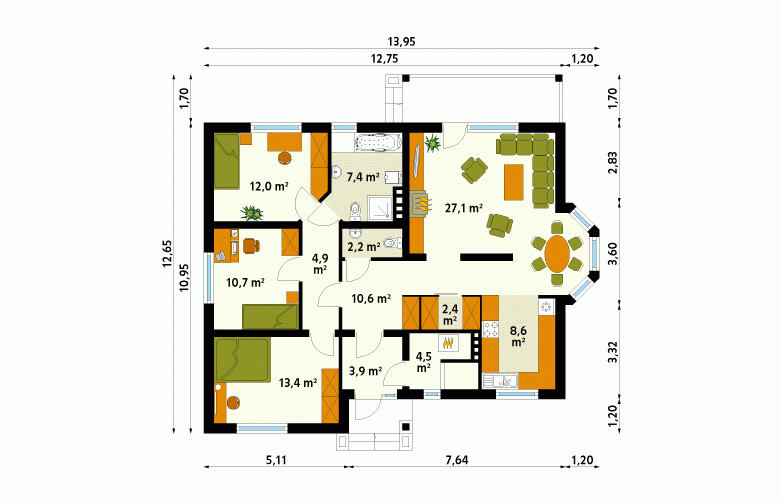 Projekt domu wielorodzinnego Poemat 4 - 