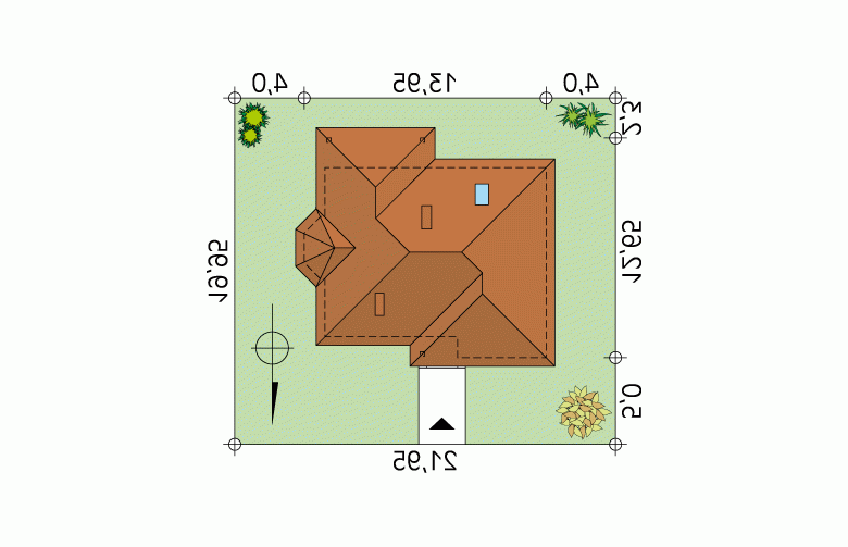 Projekt domu wielorodzinnego Poemat 4 - Usytuowanie - wersja lustrzana