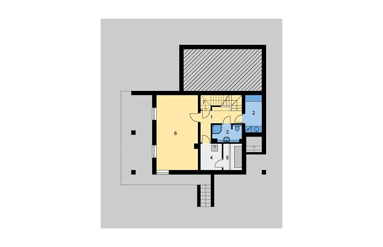 Projekt domu wielorodzinnego LK&734 - piwnica