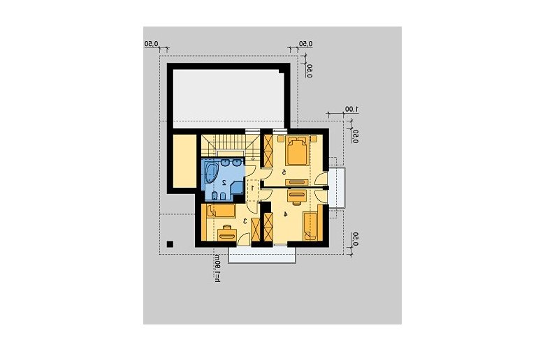 Projekt domu wielorodzinnego LK&734 - poddasze