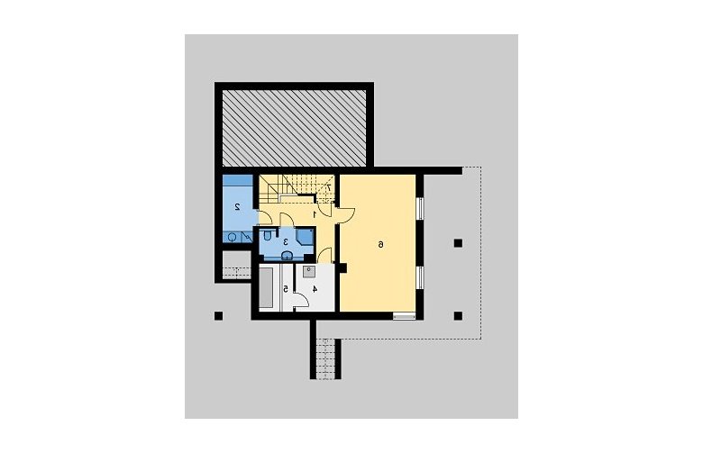 Projekt domu wielorodzinnego LK&734 - piwnica