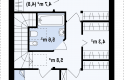 Projekt domu z poddaszem Z137 - rzut poddasza