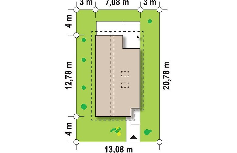 Projekt domu z poddaszem Z137 - Usytuowanie