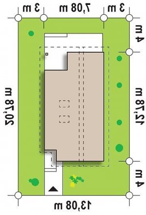 Usytuowanie budynku Z137 w wersji lustrzanej