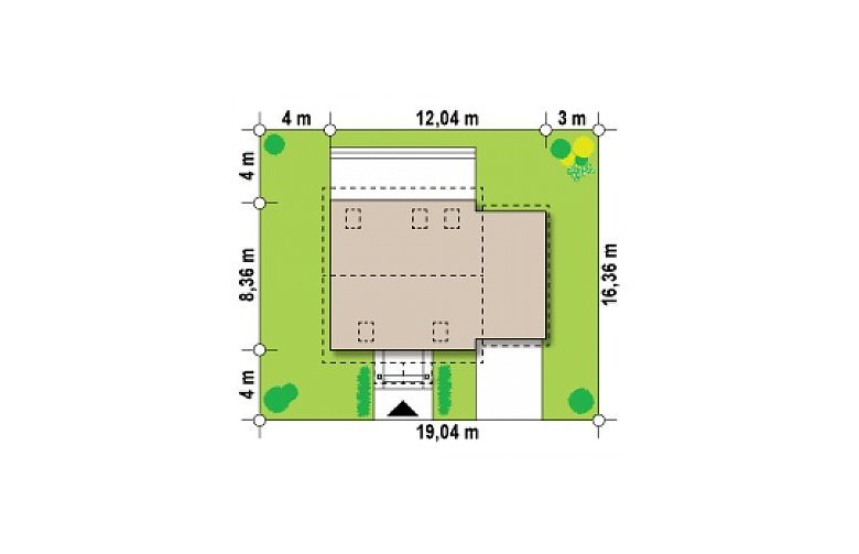 Projekt domu z bala Z4 D bl GPp - Usytuowanie