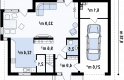 Projekt domu z poddaszem Z129 - rzut parteru