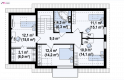 Projekt domu z poddaszem Z126 - rzut poddasza