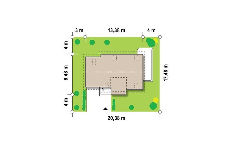 Projekt domu z poddaszem Z126 - Usytuowanie