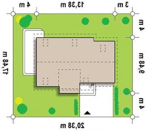 Usytuowanie budynku Z126 w wersji lustrzanej