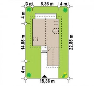 Usytuowanie budynku Z1 L GF