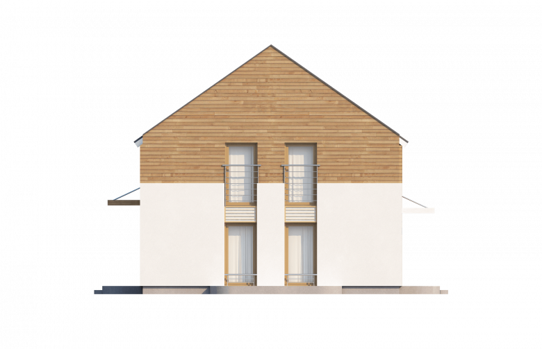 Projekt domu energooszczędnego Zx11 - elewacja 2
