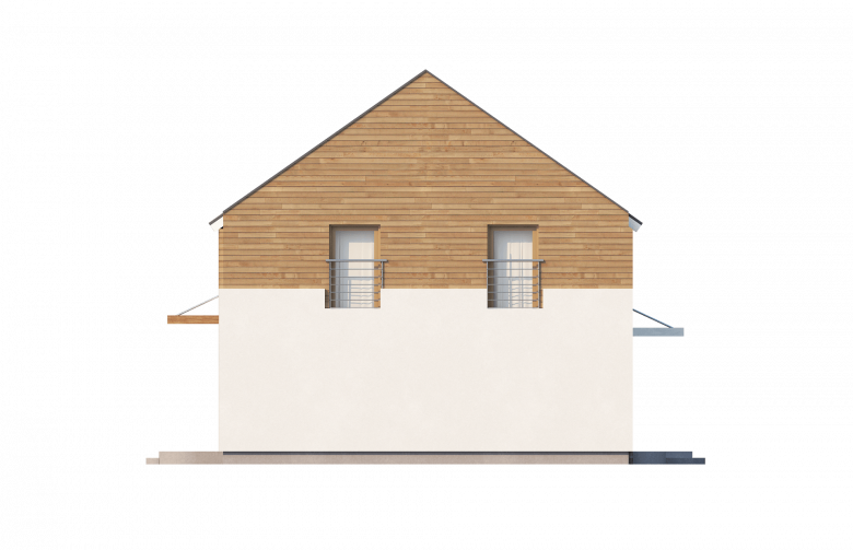 Projekt domu energooszczędnego Zx11 - elewacja 1