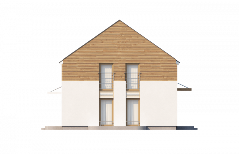 Projekt domu energooszczędnego Zx11 - elewacja 2