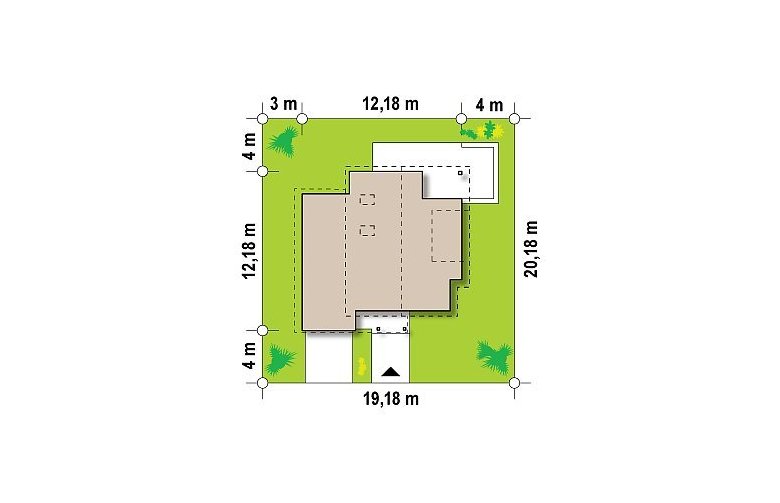 Projekt domu z poddaszem Zx23 - Usytuowanie