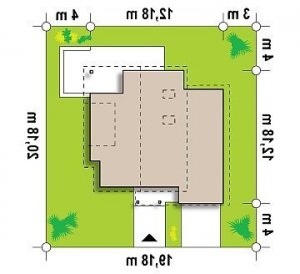 Usytuowanie budynku Zx23 w wersji lustrzanej