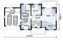 Projekt domu parterowego Z35 - rzut parteru