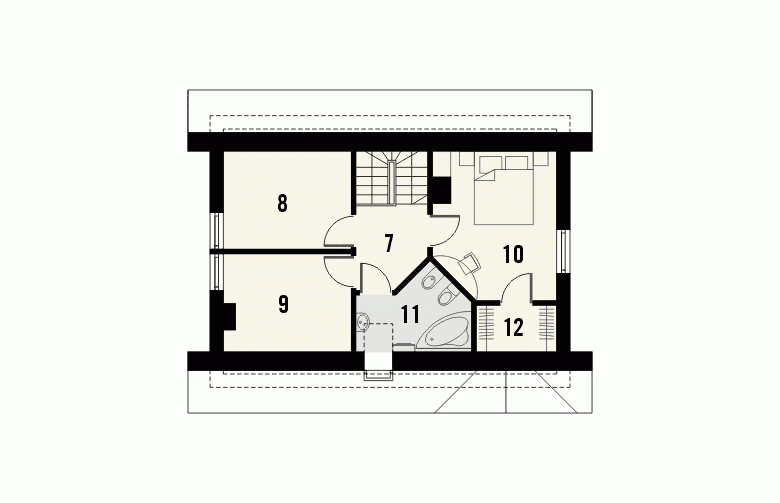 Projekt domu jednorodzinnego BONSAI - 