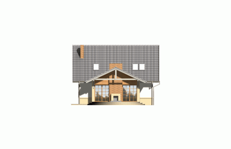 Projekt domu jednorodzinnego KONESER - elewacja 3