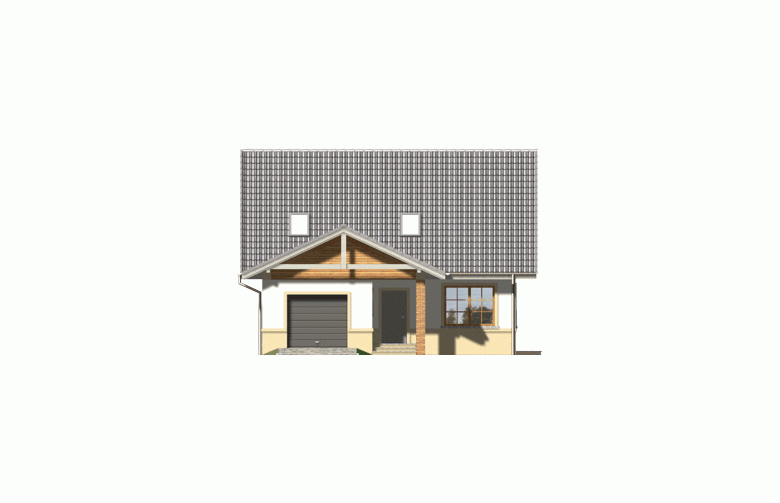 Projekt domu jednorodzinnego KONESER - elewacja 4