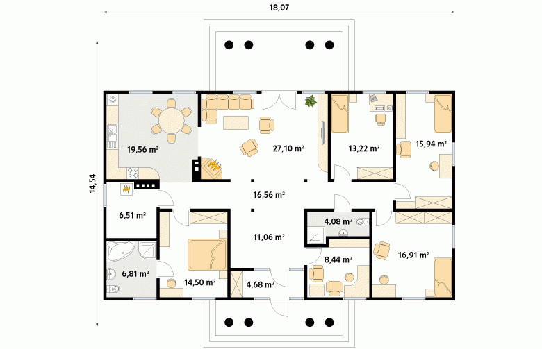 Projekt domu z bala Polana 2 dr-S - 