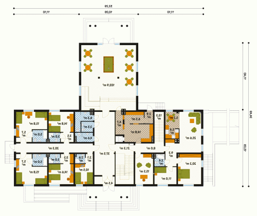 Rzut projektu Polana 3 - wersja lustrzana