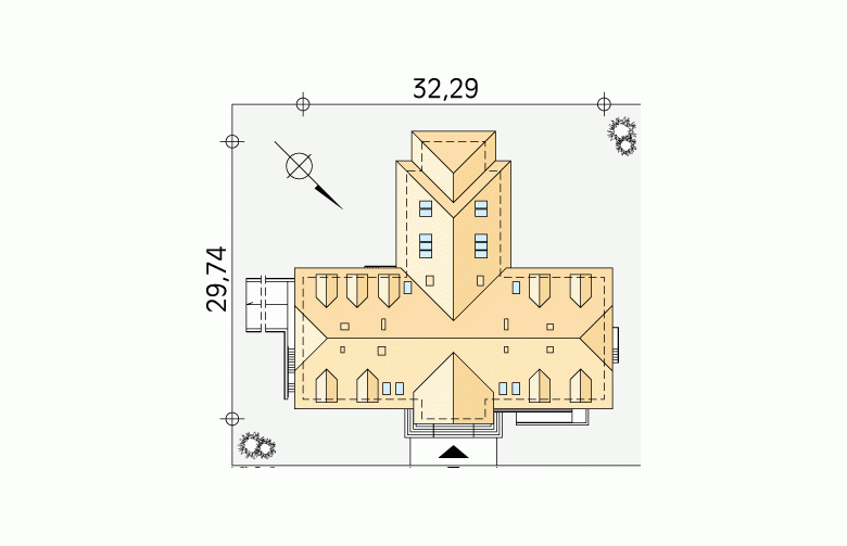 Projekt dworku Polana 3 - Usytuowanie