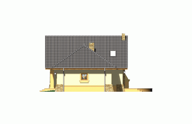 Projekt domu z poddaszem BABILON - elewacja 3