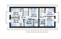 Projekt domu z poddaszem Z184 dom jednorodzinny dwulokalowy - rzut poddasza