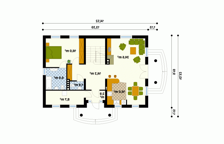 Projekt domu piętrowego Poranek - 