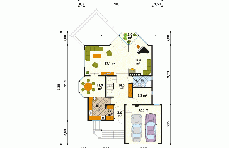 Projekt domu z bala Sasanka dr-ST - 