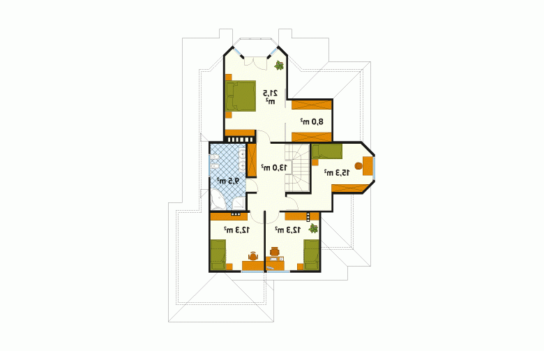 Projekt domu z bala Sasanka dr-ST - 