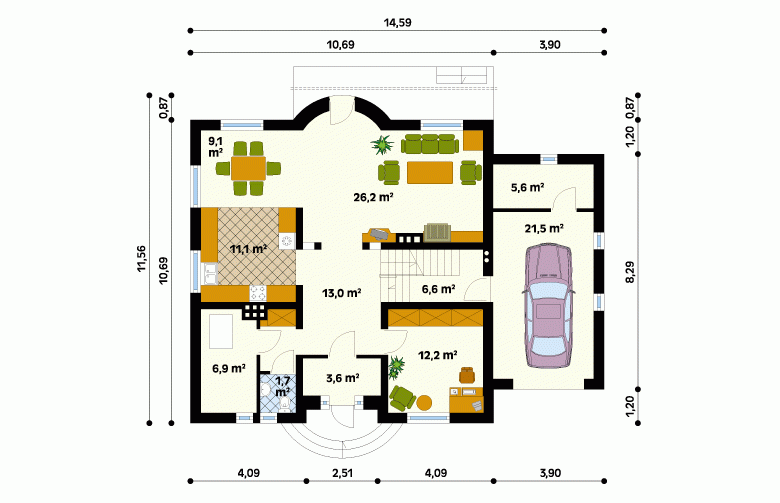 Projekt domu wielorodzinnego Skowronek 2 - 