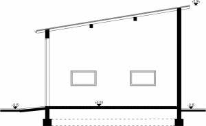 Przekrój projektu G14 - Budynek garażowy