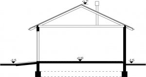 Przekrój projektu G17 - Budynek garażowo - gospodarczy
