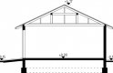 Projekt budynku gospodarczego G19 - Budynek garażowo - gospodarczy - przekrój 1