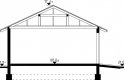 Projekt budynku gospodarczego G19 - Budynek garażowo - gospodarczy - przekrój 1
