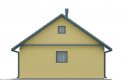 Projekt domu energooszczędnego G20 - Budynek garażowy z wiatą - elewacja 3