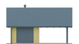 Elewacja projektu G20 - Budynek garażowy z wiatą - 1 - wersja lustrzana