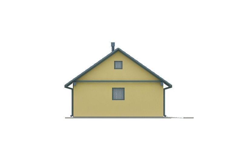 Projekt domu energooszczędnego G20 - Budynek garażowy z wiatą - elewacja 3