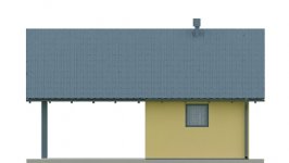 Elewacja projektu G20 - Budynek garażowy z wiatą - 4 - wersja lustrzana