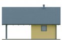 Projekt domu energooszczędnego G20 - Budynek garażowy z wiatą - elewacja 4