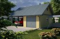 Projekt domu energooszczędnego G20 - Budynek garażowy z wiatą - wizualizacja 0