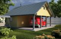 Projekt domu energooszczędnego G20 - Budynek garażowy z wiatą - wizualizacja 1