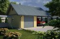 Projekt domu energooszczędnego G20 - Budynek garażowy z wiatą - wizualizacja 0