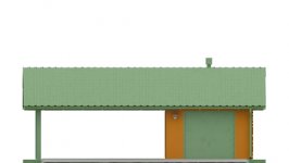 Elewacja projektu G21 - Budynek garażowy z wiatą - 1
