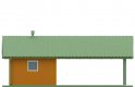 Projekt garażu G21 - Budynek garażowy z wiatą - elewacja 4