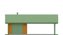 Elewacja projektu G21 - Budynek garażowy z wiatą - 1 - wersja lustrzana