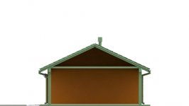 Elewacja projektu G21 - Budynek garażowy z wiatą - 2 - wersja lustrzana
