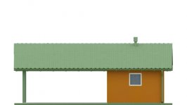 Elewacja projektu G21 - Budynek garażowy z wiatą - 4 - wersja lustrzana